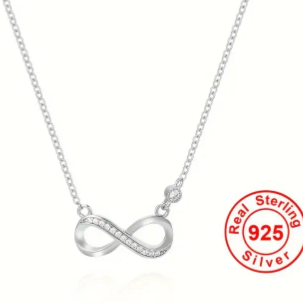 Infinity Necklace 925 Sterling Silver
